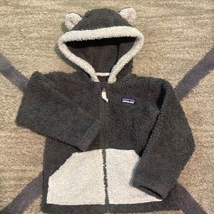Patagonia Furry Friends Hoodie - 2-tone grey - size 2T